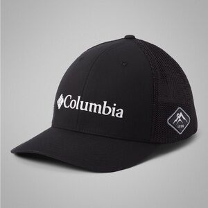Columbia Black and White Logo Mesh Hat